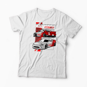 Tricou Personalizat Nissan Silvia S15 Rocket Bunny - Bărbați-Alb