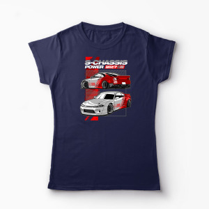 Tricou Personalizat Nissan Silvia S15 Rocket Bunny - Femei-Bleumarin