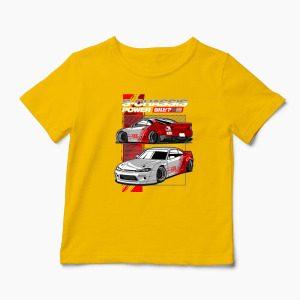 Tricou Personalizat Nissan Silvia S15 Rocket Bunny - Copii-Galben