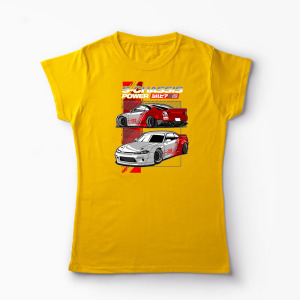 Tricou Personalizat Nissan Silvia S15 Rocket Bunny - Femei-Galben