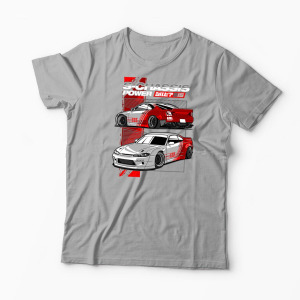 Tricou Personalizat Nissan Silvia S15 Rocket Bunny - Bărbați-Gri