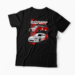 Tricou Personalizat Nissan Silvia S15 Rocket Bunny - Bărbați-Negru