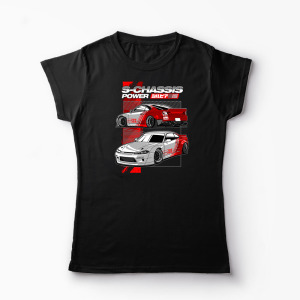 Tricou Personalizat Nissan Silvia S15 Rocket Bunny - Femei-Negru