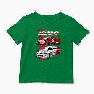 Tricou Personalizat Nissan Silvia S15 Rocket Bunny - Copii-Verde