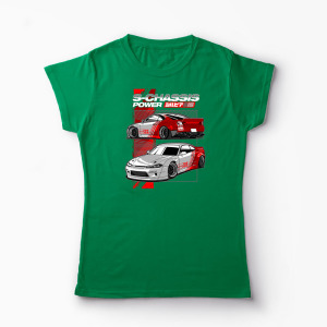 Tricou Personalizat Nissan Silvia S15 Rocket Bunny - Femei-Verde