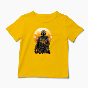 Tricou Personalizat Papalorian - Mandalorian - Copii-Galben