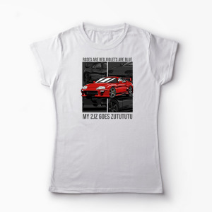 Tricou Personalizat Poezii Toyota Supra - Femei-Alb