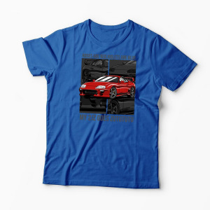 Tricou Personalizat Poezii Toyota Supra - Bărbați-Albastru Regal