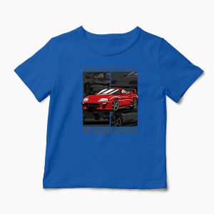 Tricou Personalizat Poezii Toyota Supra - Copii-Albastru Regal