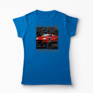 Tricou Personalizat Poezii Toyota Supra - Femei-Albastru Regal