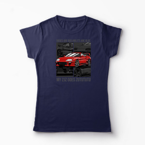 Tricou Personalizat Poezii Toyota Supra - Femei-Bleumarin