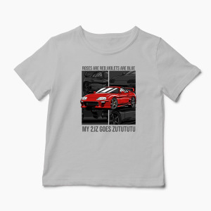 Tricou Personalizat Poezii Toyota Supra - Copii-Gri