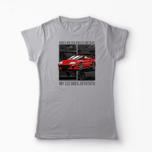 Tricou Personalizat Poezii Toyota Supra - Femei-Gri