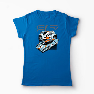 Tricou Personalizat Porsche 917 Le Mans - Femei-Albastru Regal