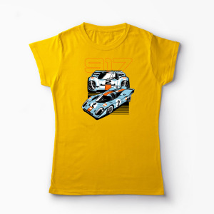 Tricou Personalizat Porsche 917 Le Mans - Femei-Galben