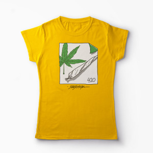 Tricou Personalizat Stay High - Femei-Galben