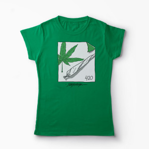 Tricou Personalizat Stay High - Femei-Verde