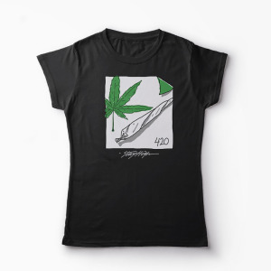 Tricou Personalizat Stay High - Femei-Negru