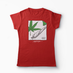 Tricou Personalizat Stay High - Femei-Roșu