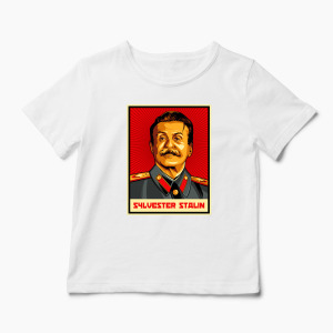 Tricou Personalizat Sylvester Stalin - Copii-Alb