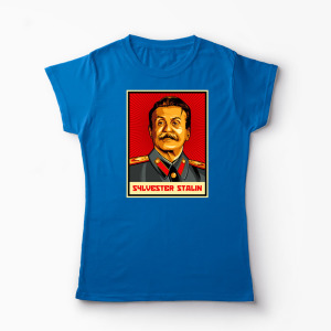 Tricou Personalizat Sylvester Stalin - Femei-Albastru Regal