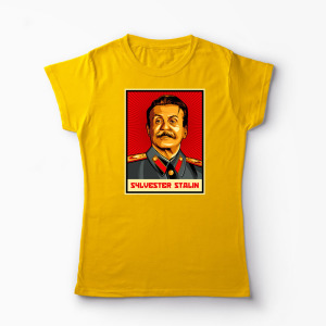 Tricou Personalizat Sylvester Stalin - Femei-Galben