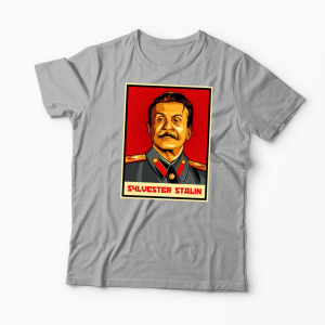 Tricou Personalizat Sylvester Stalin - Bărbați-Gri