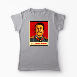 Tricou Personalizat Sylvester Stalin - Femei-Gri