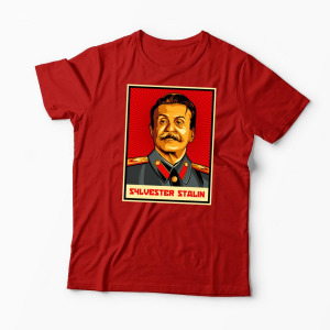 Tricou Personalizat Sylvester Stalin - Bărbați-Roșu