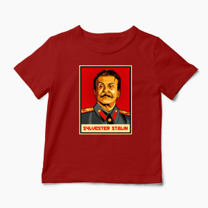 Tricou Personalizat Sylvester Stalin - Copii-Roșu