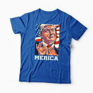 Tricou Personalizat Trump Merica - Bărbați-Albastru Regal