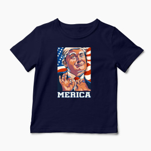 Tricou Personalizat Trump Merica - Copii-Bleumarin