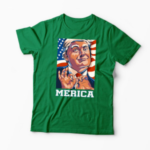 Tricou Personalizat Trump Merica - Bărbați-Verde