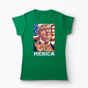 Tricou Personalizat Trump Merica - Femei-Verde