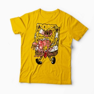 Tricou Personalizat Zombie SpongeBob  - Bărbați-Galben