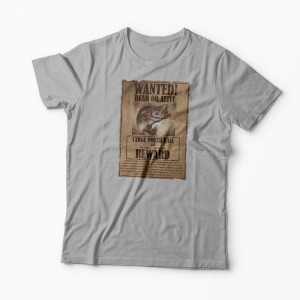 Tricou Pescuit Wanted Dead Or Alive - Bărbați-Gri