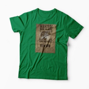 Tricou Pescuit Wanted Dead Or Alive - Bărbați-Verde