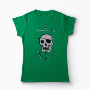 Tricou Pirat Ancoră - Femei-Verde