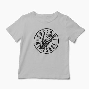 Tricou Piston Head In Speed We Trust - Copii-Gri