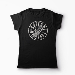 Tricou Piston Head In Speed We Trust - Femei-Negru