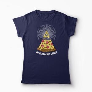 Tricou Pizza Illuminati - Femei-Bleumarin