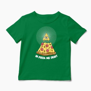 Tricou Pizza Illuminati - Copii-Verde