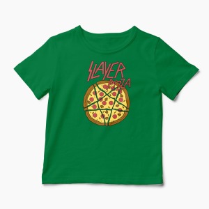 Tricou Pizza Slayer - Copii-Verde