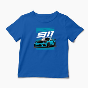 Tricou Mașină 911 GT3 RS - Copii-Albastru Regal