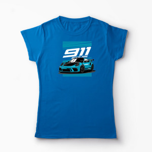 Tricou Mașină 911 GT3 RS - Femei-Albastru Regal