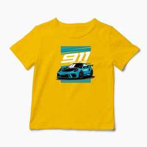 Tricou Mașină 911 GT3 RS - Copii-Galben