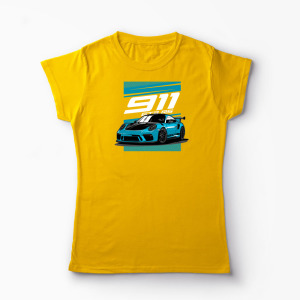 Tricou Mașină 911 GT3 RS - Femei-Galben