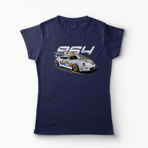 Tricou Porsche 964 RWB - Femei-Bleumarin