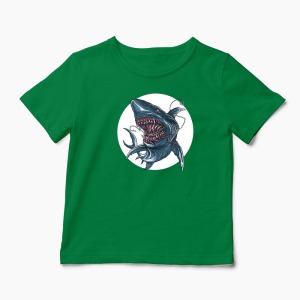 Tricou Rechin Albastru - Copii-Verde