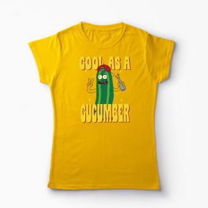 Tricou Rick and Morty Cool As A Cucumber - Femei-Galben